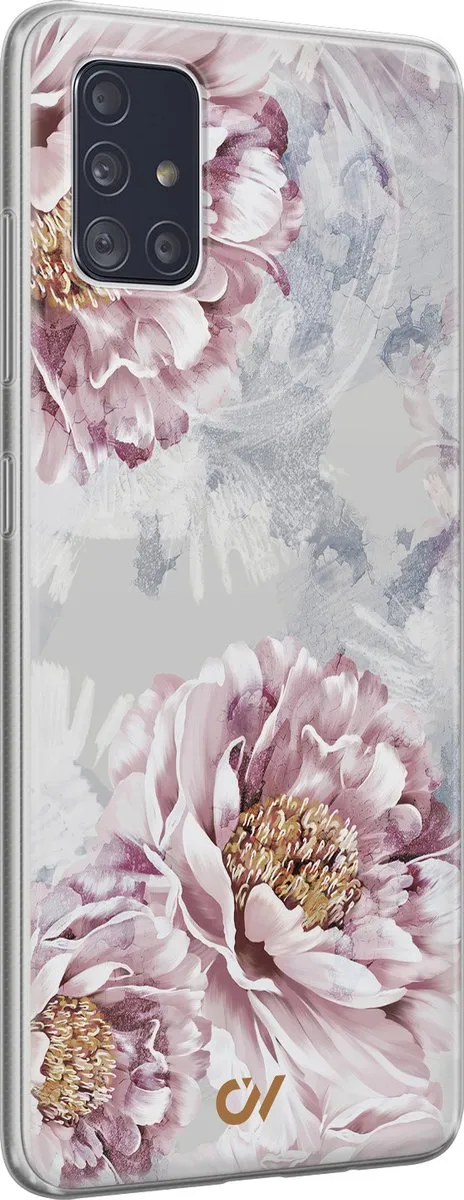 Casevibes Samsung Galaxy A51 Hoesje - Floral Print - Beige