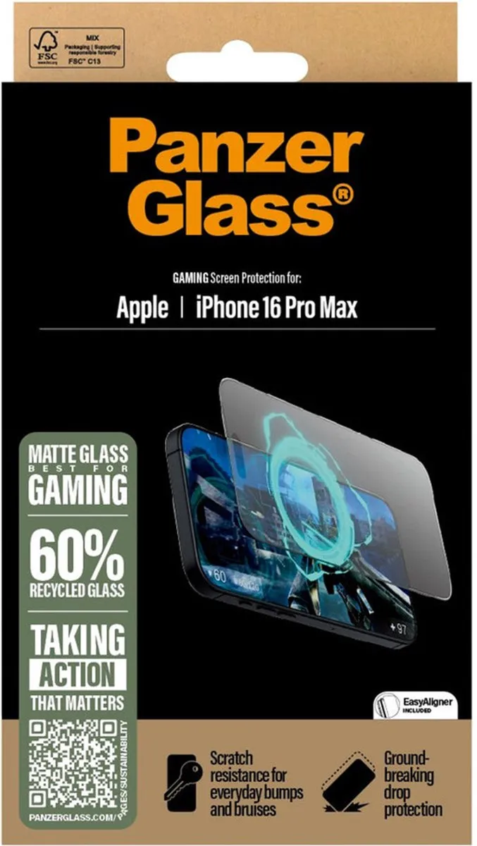 PanzerGlass EyeCare Ultra-Wide Fit Screen Protector geschikt voor iPhone 16 Pro