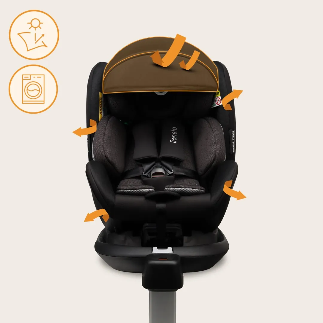 Lionelo Antoon Plus Autostoel 360° - 0-18 kg - Zwart