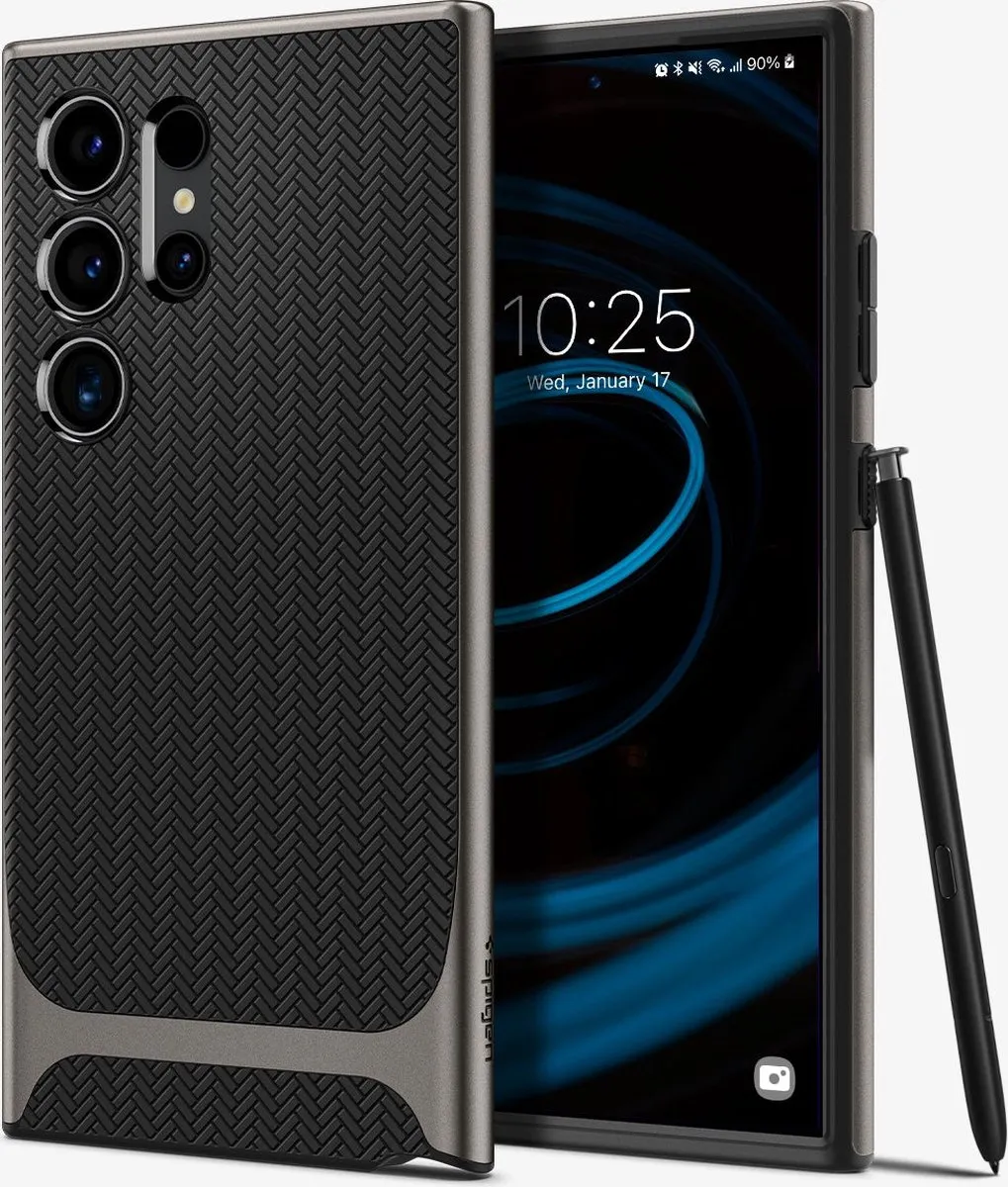 Spigen Neo Hybrid Hoesje Samsung Galaxy S24 Ultra - Grijs - afbeelding 6 van 6