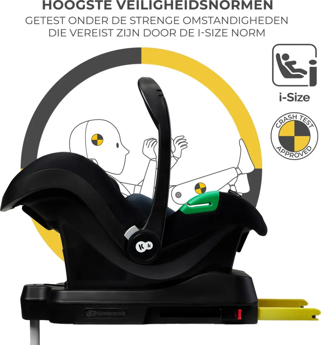 KinderKraft NEWLY Kinderwagenset 4in1 - Autostoel I-size - Zwart