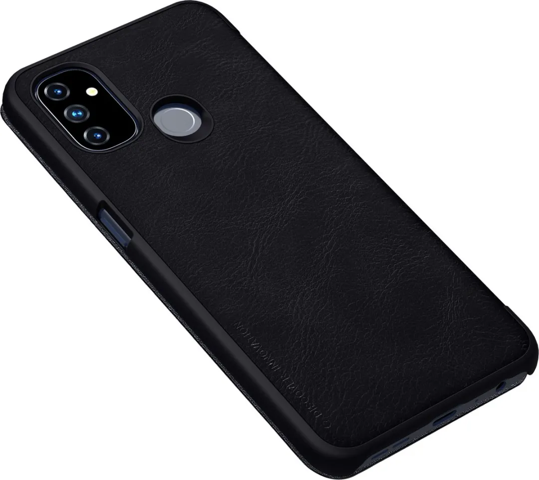 Nillkin Qin Hoes OnePlus Nord N100 - Zwart