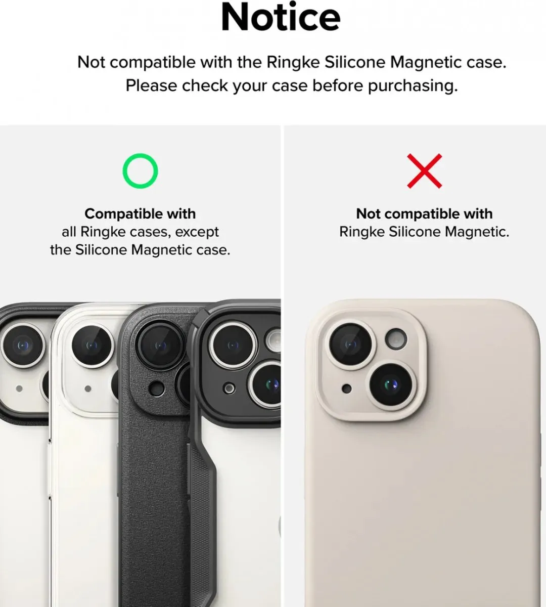 Ringke Frame Glass iPhone 15/15 Plus - Camera Beschermglas