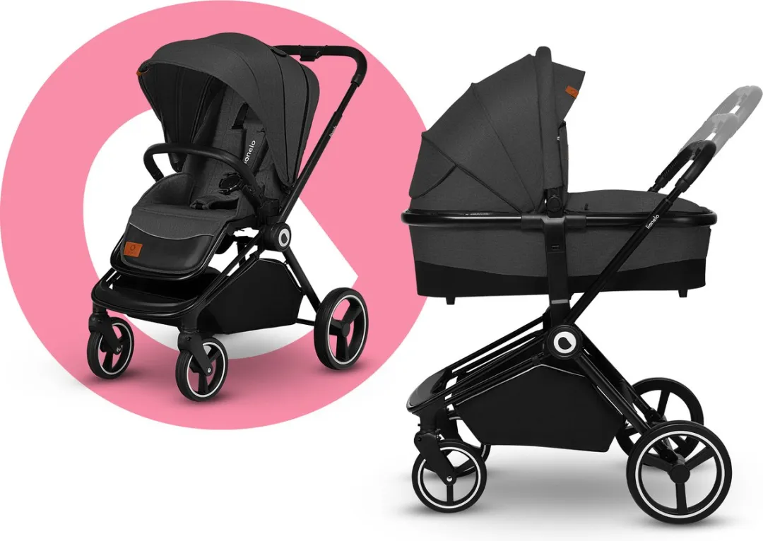 Lionelo Mika 2in1 Kinderwagen - Grafiet - All-terrain