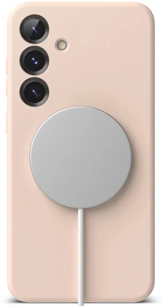 Ringke Silicone MagSafe Hoesje Samsung Galaxy S25 Plus - Roze