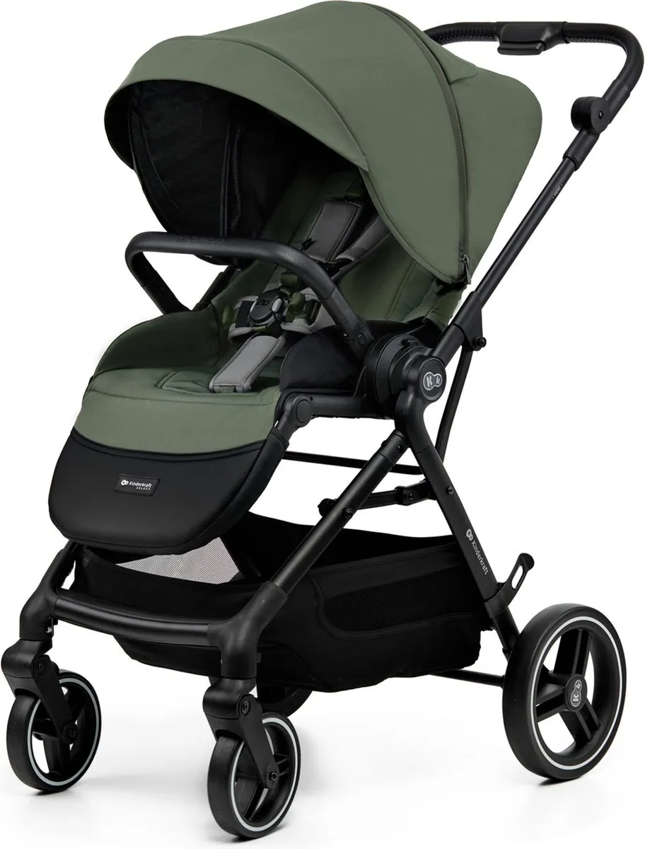 KinderKraft YOXI Kinderwagen - Lichtgewicht - 4 Wielen - Groen
