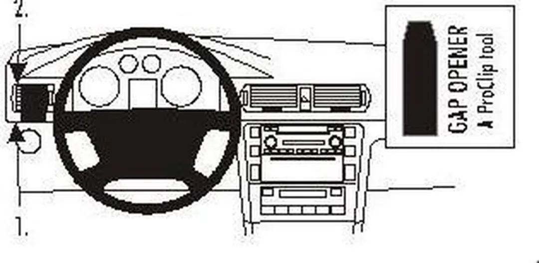 Brodit ProClip 803074 Telefoonhouder - Skoda Superb 2002-2008 Links