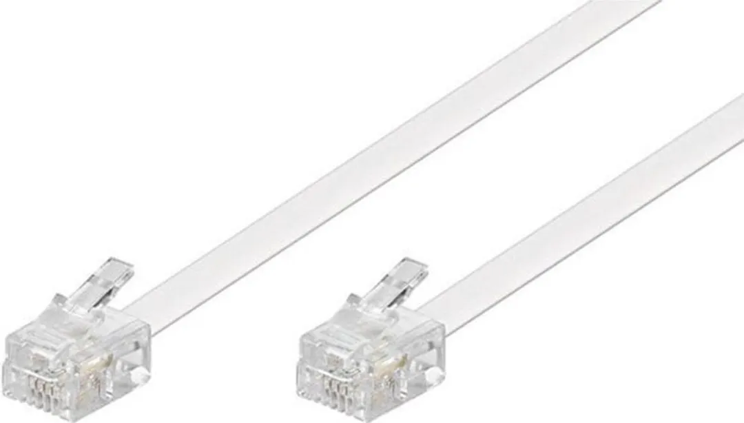 Nedis Telecomkabel RJ11 5m - Plat - Wit - afbeelding 6 van 6