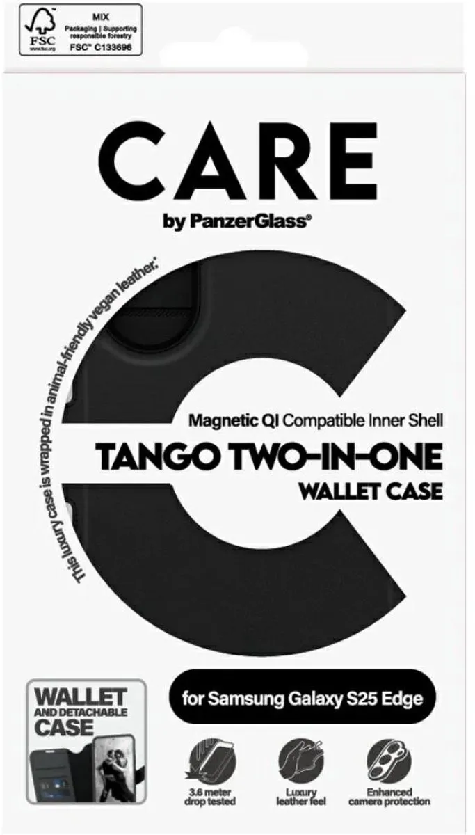 PanzerGlass Tango 2-In-1 Wallet Qi - Zwart - 5715685025501 - afbeelding 6 van 6