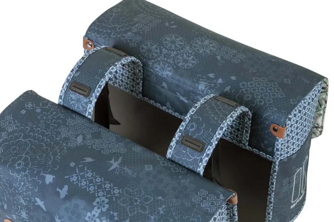 Basil Boheme Dubbele Fietstas 35L - Blauw