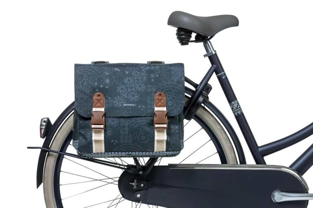 Basil Boheme Dubbele Fietstas 35L - Blauw