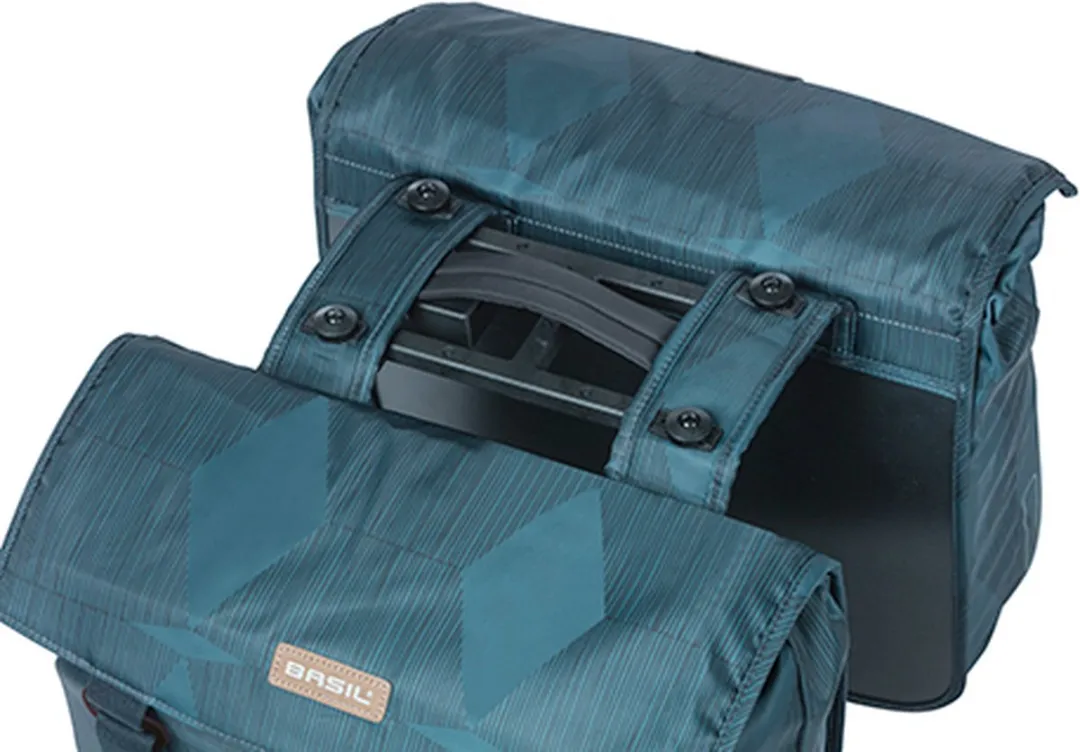Basil Elegance Dubbele Fietstas MIK 40L - Estate Blauw