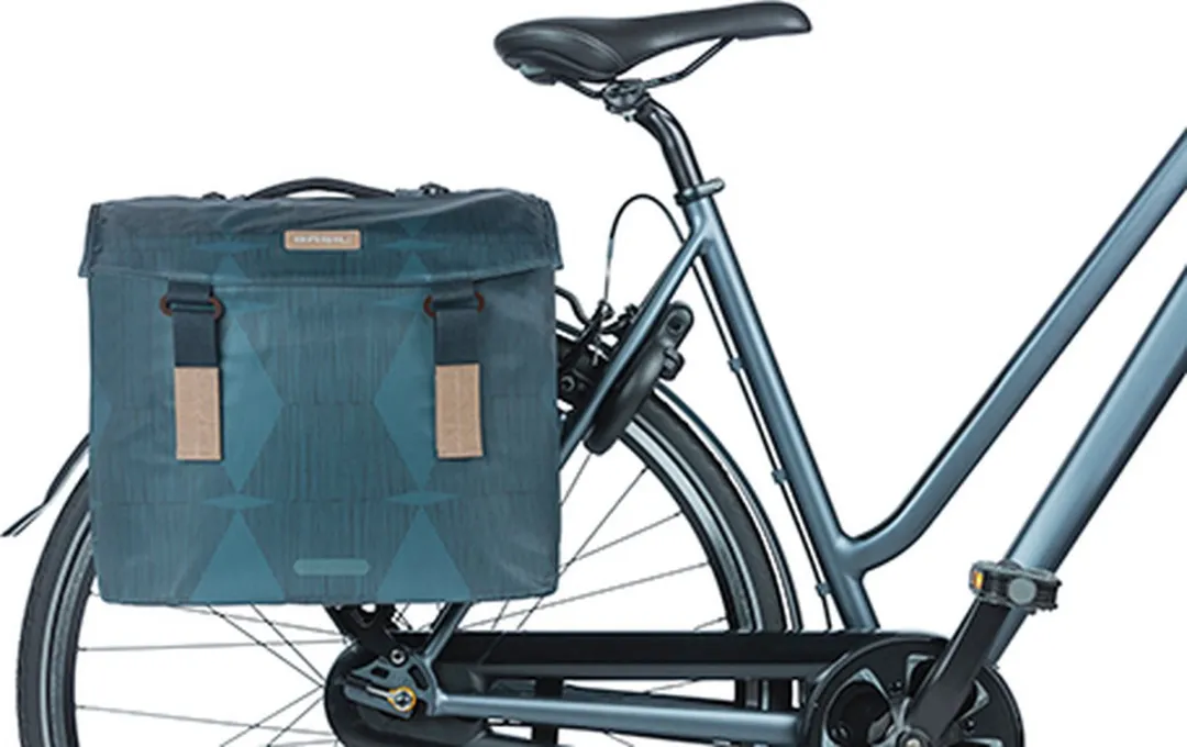 Basil Elegance Dubbele Fietstas MIK 40L - Estate Blauw - afbeelding 6 van 6