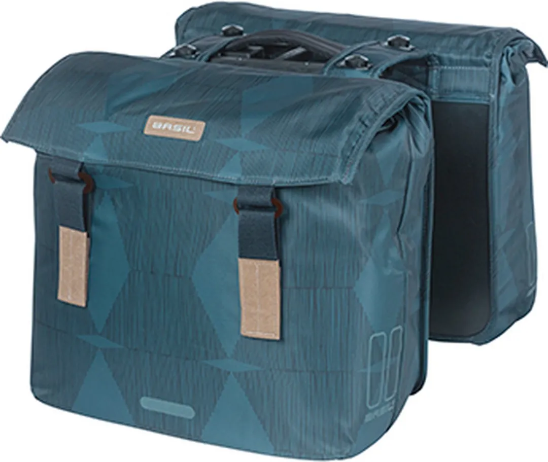 Basil Elegance Dubbele Fietstas MIK 40L - Estate Blauw