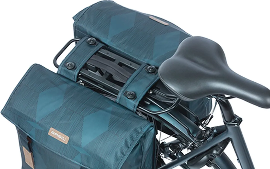 Basil Elegance Dubbele Fietstas MIK 40L - Estate Blauw