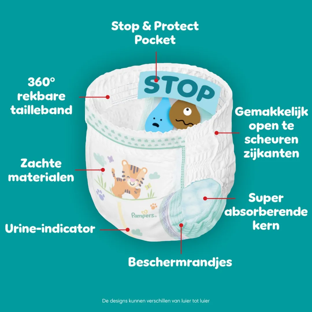 Pampers Baby-Dry Pants Maat 4 - 82 Luierbroekjes - 9-15kg