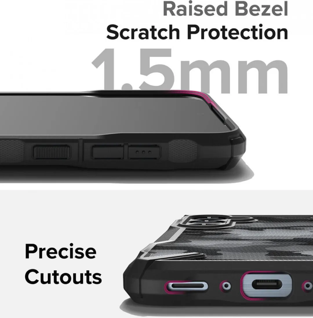 Ringke Fusion X Hoesje Samsung Galaxy A35 - Camo Zwart