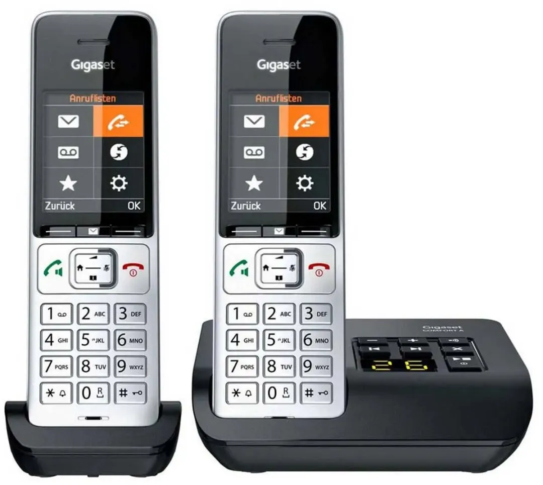 Gigaset COMFORT 500A duo Telefoon - 2 Handsets - Zwart/Zilver