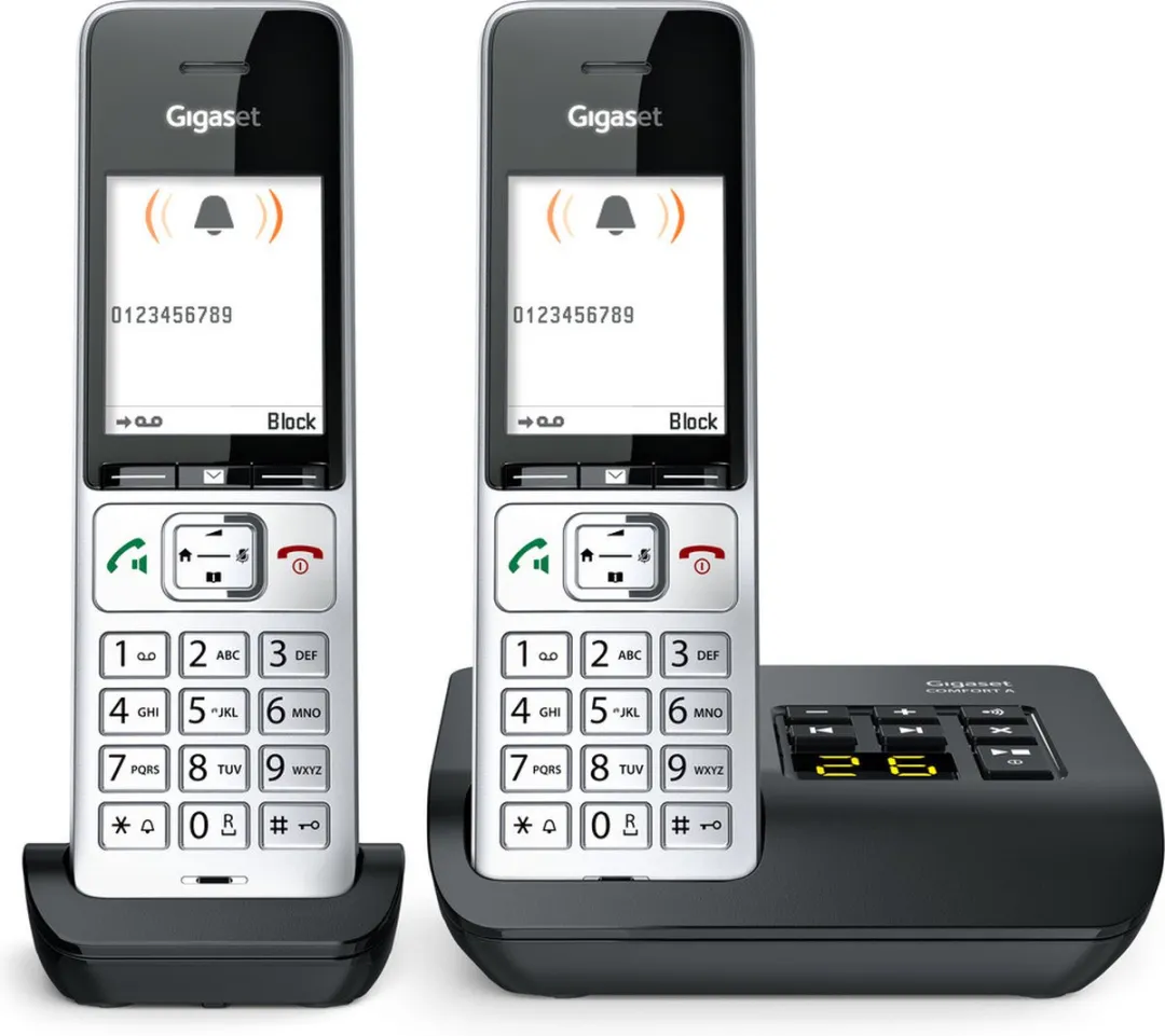 Gigaset COMFORT 500A duo Telefoon - 2 Handsets - Zwart/Zilver