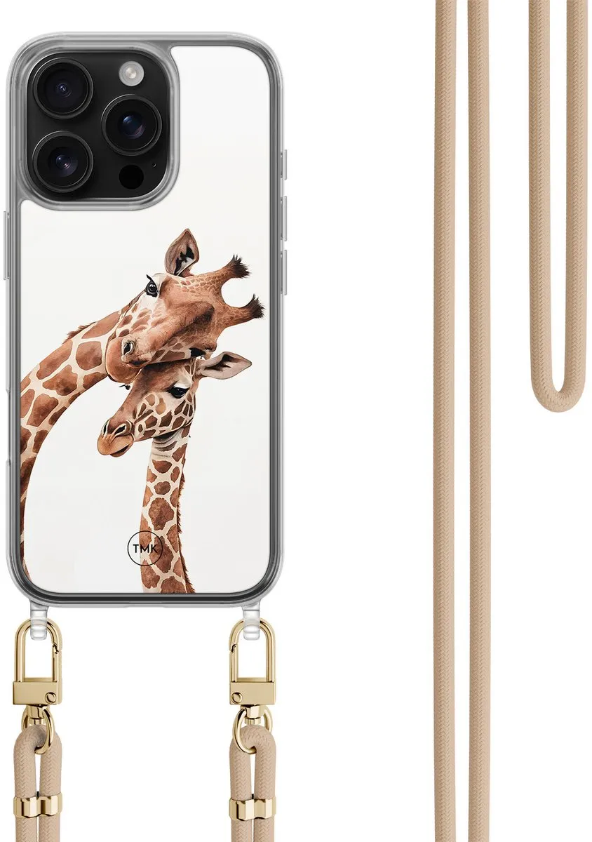 Casevibes Telefoonhoesje iPhone 16 Pro Giraffenprint