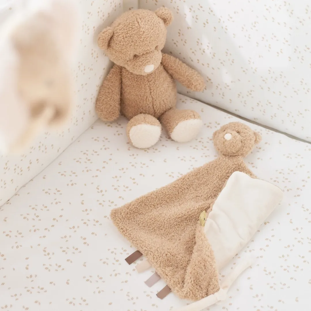 Nattou Teddy Maxi Knuffeldoekje Beer 35cm - Karamel