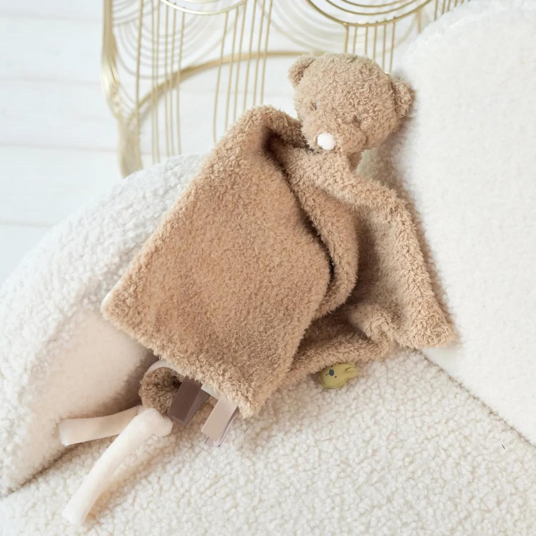 Nattou Teddy Maxi Knuffeldoekje Beer 35cm - Karamel