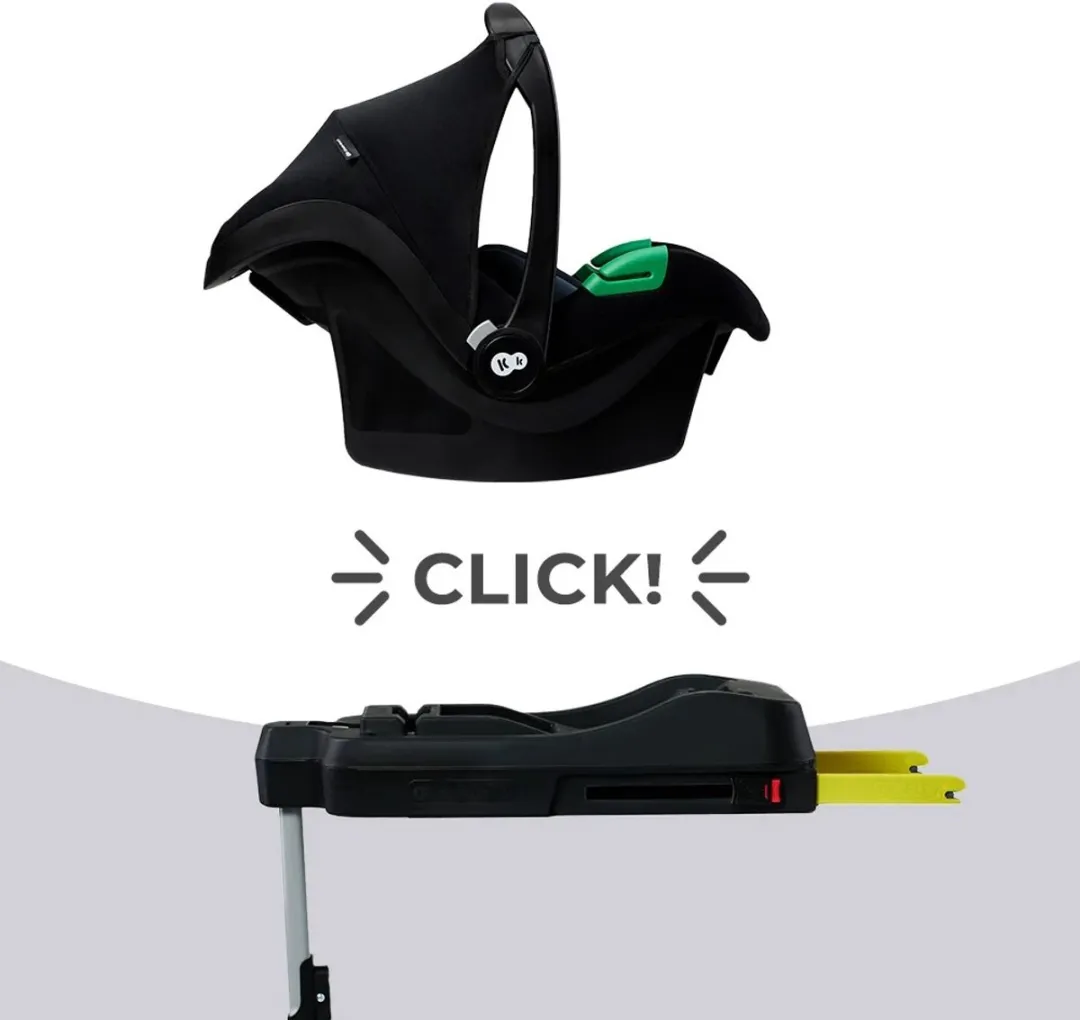 KinderKraft MOOV 2 4-in-1 Kinderwagen Reiswieg Wandelwagen MINK PRO i-Size Autostoel - Grijs