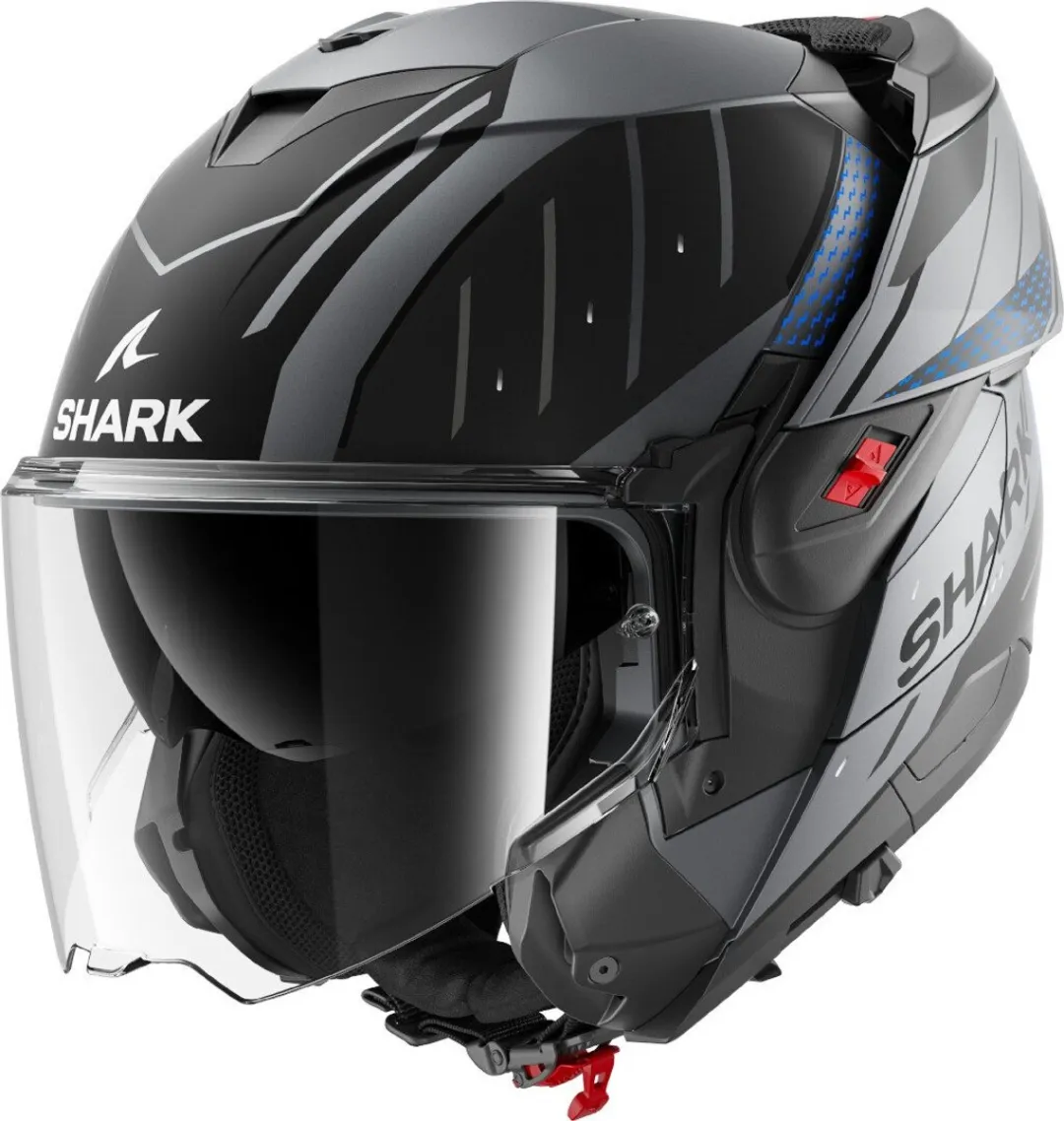 Shark Oxo Rydger Mat Antraciet/Zwart ABK Systeemhelm - XL