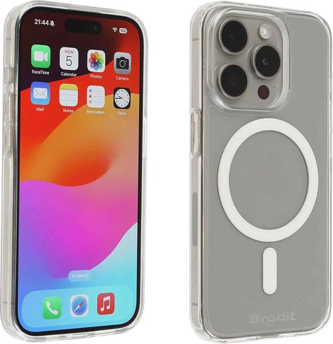 Brodit Hoesje Apple iPhone 15 Pro - Transparant