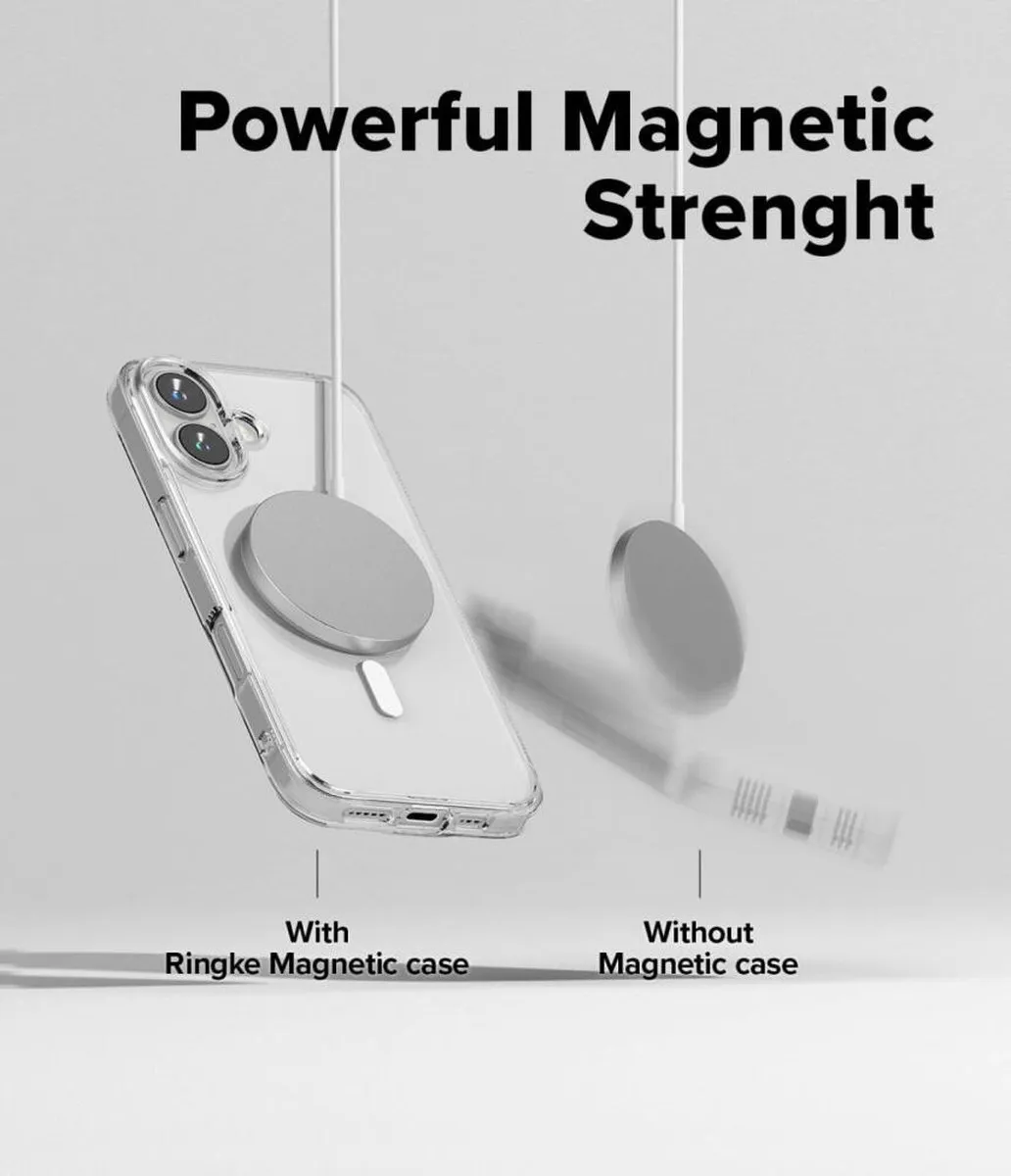 Ringke Fusion Magnetic Hoesje iPhone 16 - Transparant