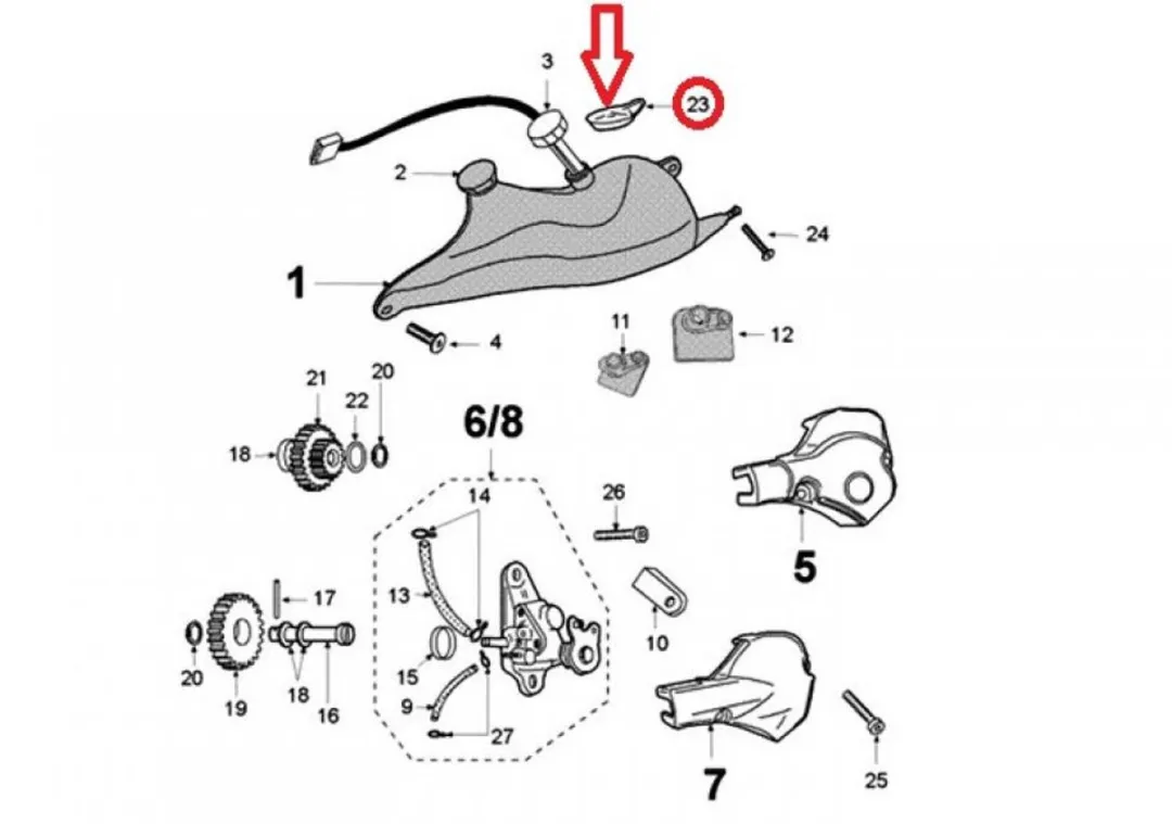 Peugeot 50 XP6 Oliebak 755734