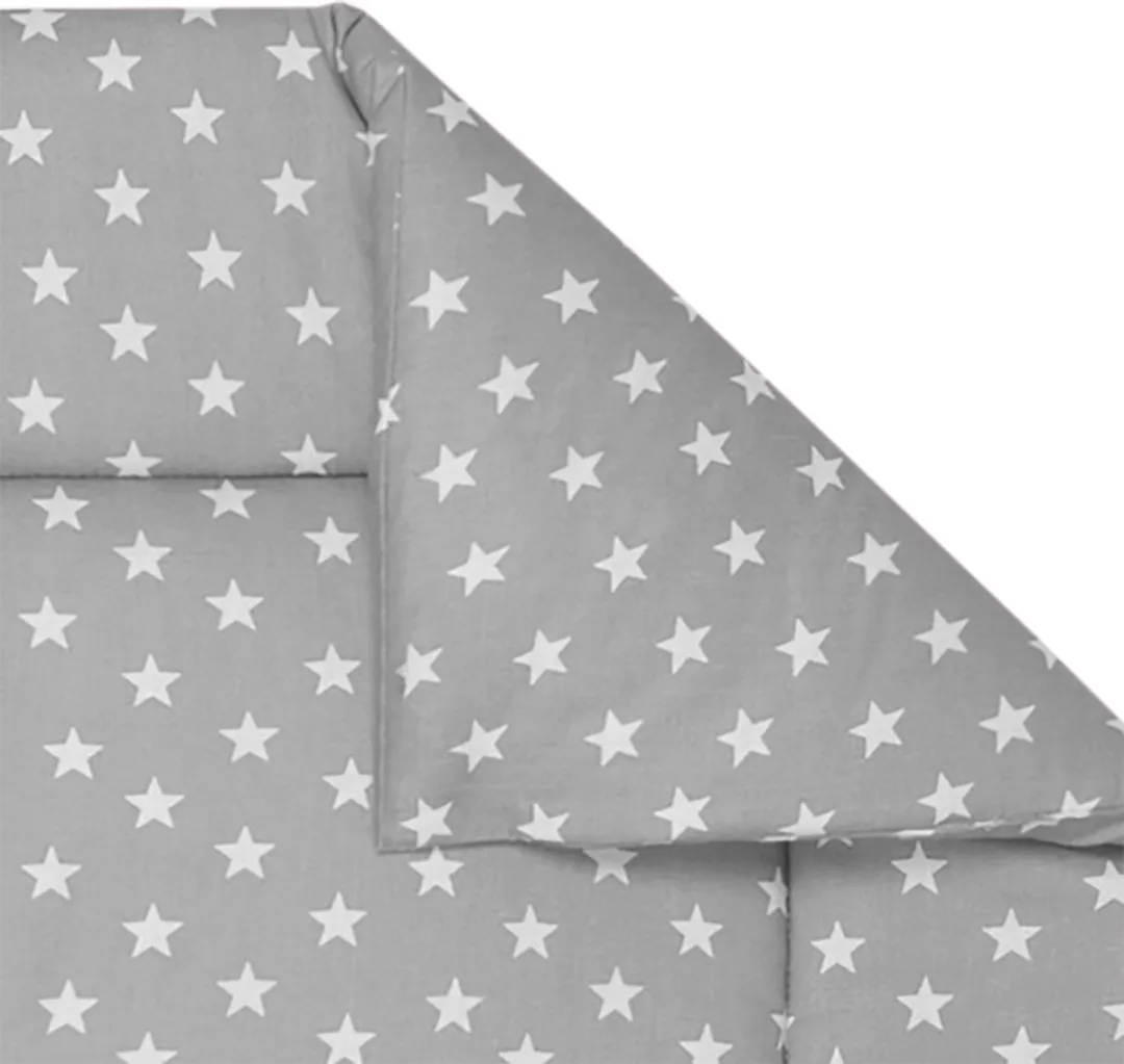 BINK Bedding Boxkleed Stars Grijs 71x122cm