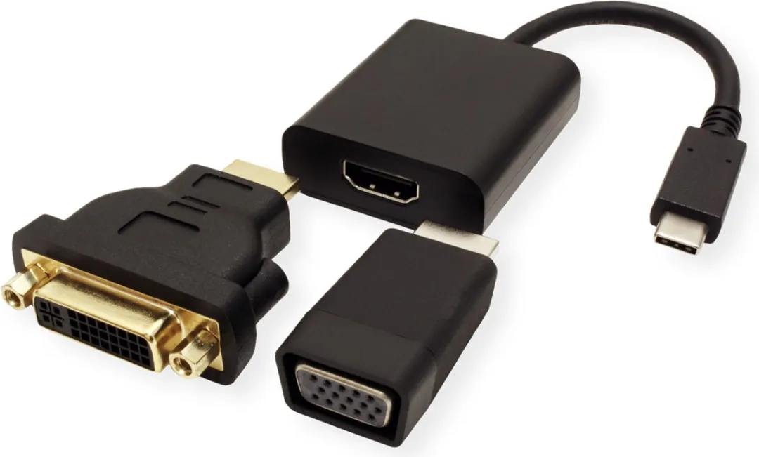 Value VALUE 12.99.3229 USB Beeldschermadapter - VGA/HDMI/DVI - 4K - Zwart