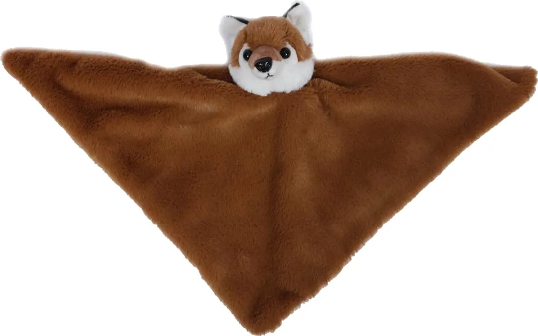 Pia soft toys Knuffeldier Vos - zachte pluche stof - tuttel/knuffeldoekje - bruin - 45 cm - baby/peuter