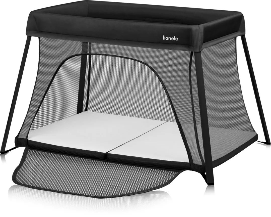 Lionelo Alice 3-in-1 Babybed Box Reisbed Campingbed - Matras T25-schuim - Zwart