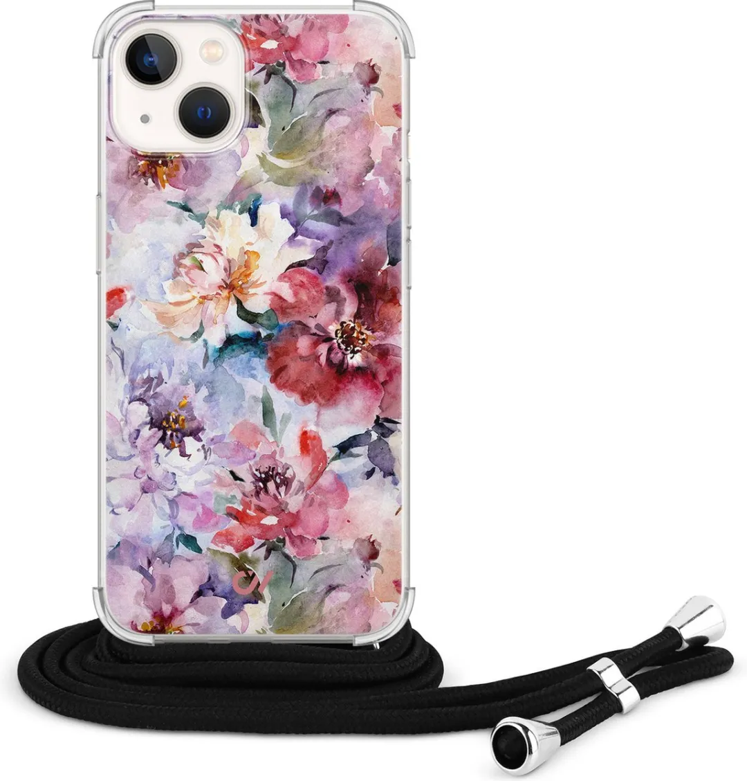 Casevibes Telefoonhoesje iPhone 13 Bloemen Acryl Roze C/13/UV/006