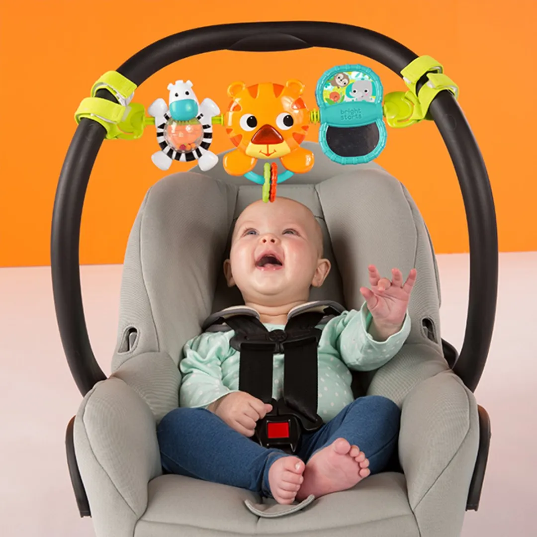 Bright Starts Hop Along Carrier Toy Bar - Multi - 6 Stuks