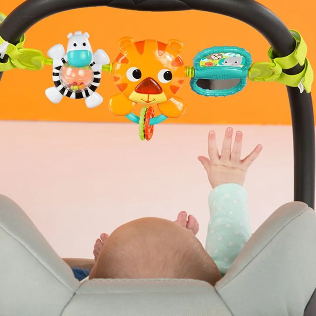 Bright Starts Hop Along Carrier Toy Bar - Multi - 6 Stuks