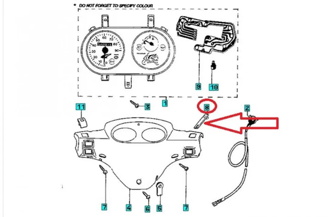 Peugeot 50 Speedake Plaquette Carrosserie Clips - 731859