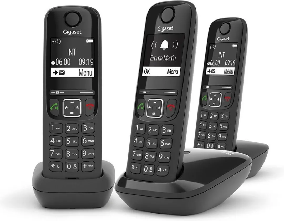 Gigaset AS690 Trio DECT Telefoon - 3 Handsets Zwart