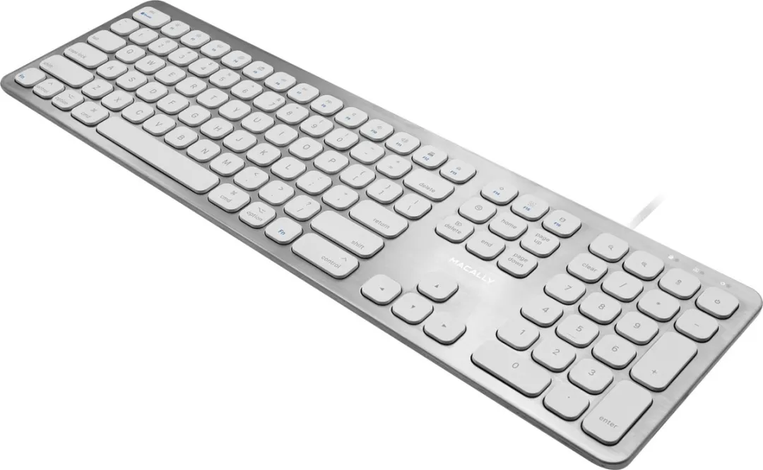 Macally WKEYHUBMB Toetsenbord USB-A - Wit/Zilverkleurig - afbeelding 6 van 6
