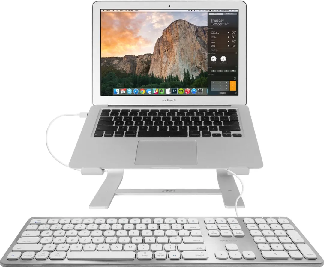 Macally WKEYHUBMB Toetsenbord USB-A - Wit/Zilverkleurig
