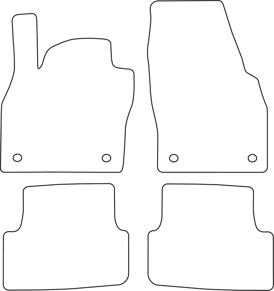 Volkswagen Taigo Velours Vloermatten - Rood - 4 Stuks