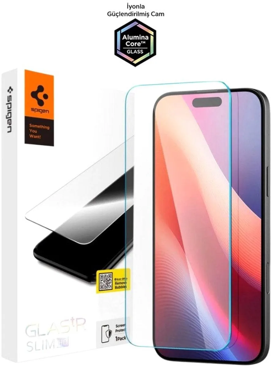 Spigen iPhone 16 Pro Tempered Glas tR Slim - Transparant - afbeelding 6 van 6