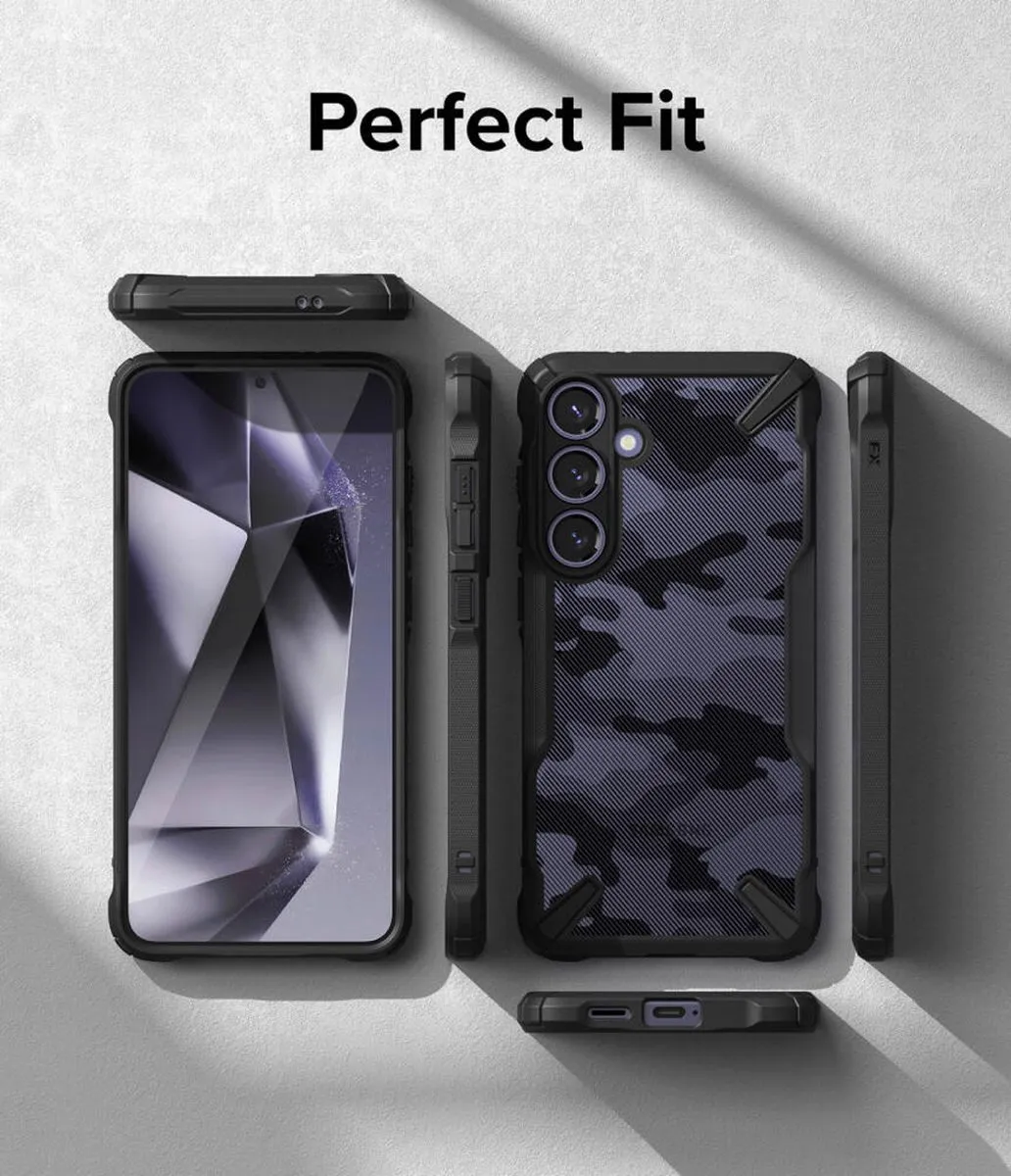 Ringke Fusion X Hoesje Samsung Galaxy S24 Plus - Camo Zwart
