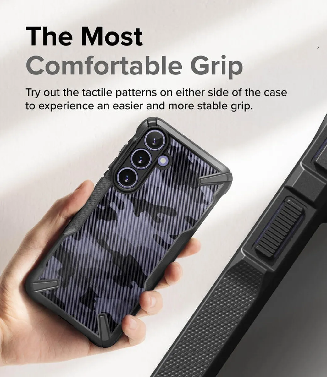 Ringke Fusion X Hoesje Samsung Galaxy S24 Plus - Camo Zwart