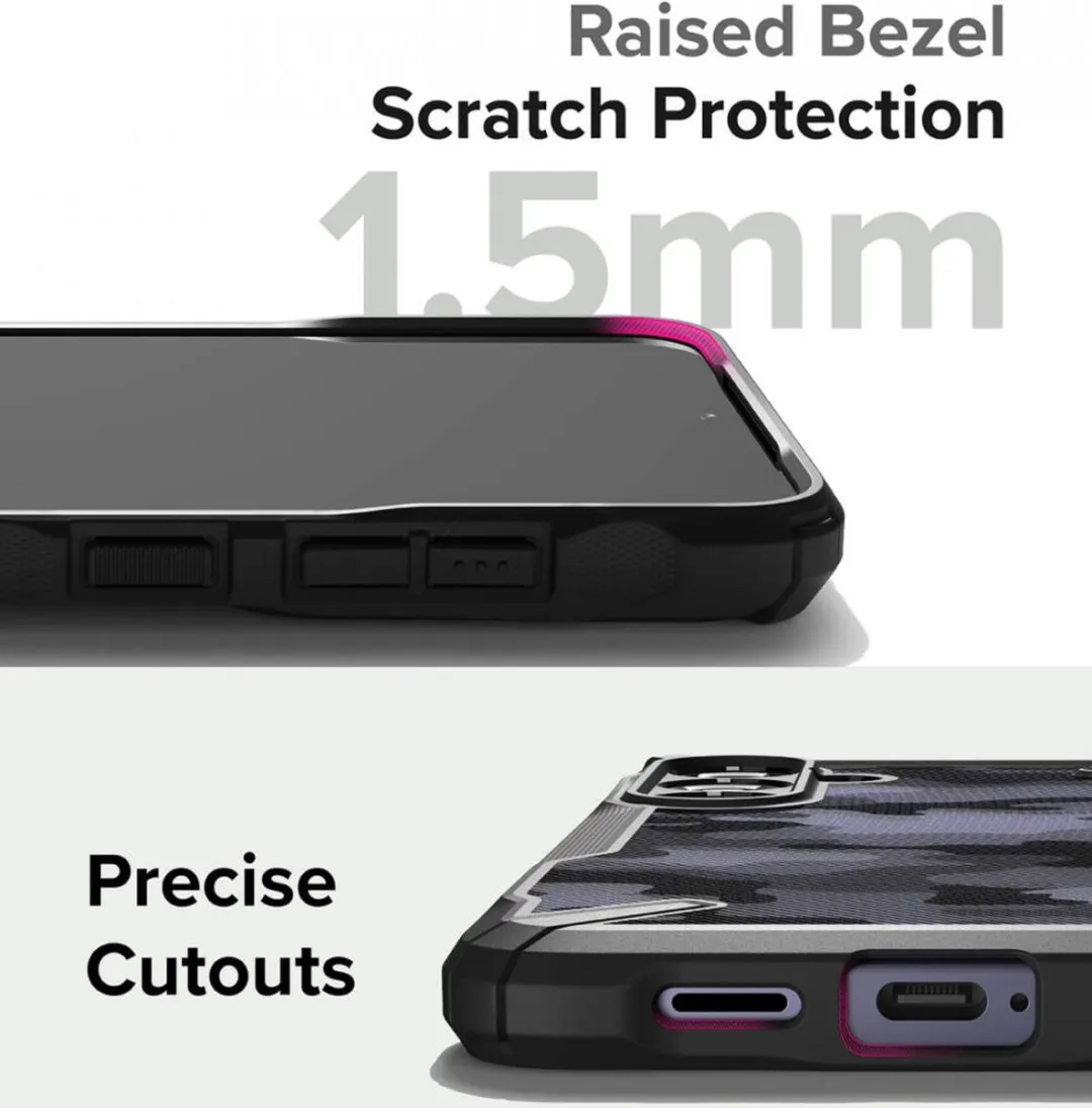 Ringke Fusion X Hoesje Samsung Galaxy S24 Plus - Camo Zwart