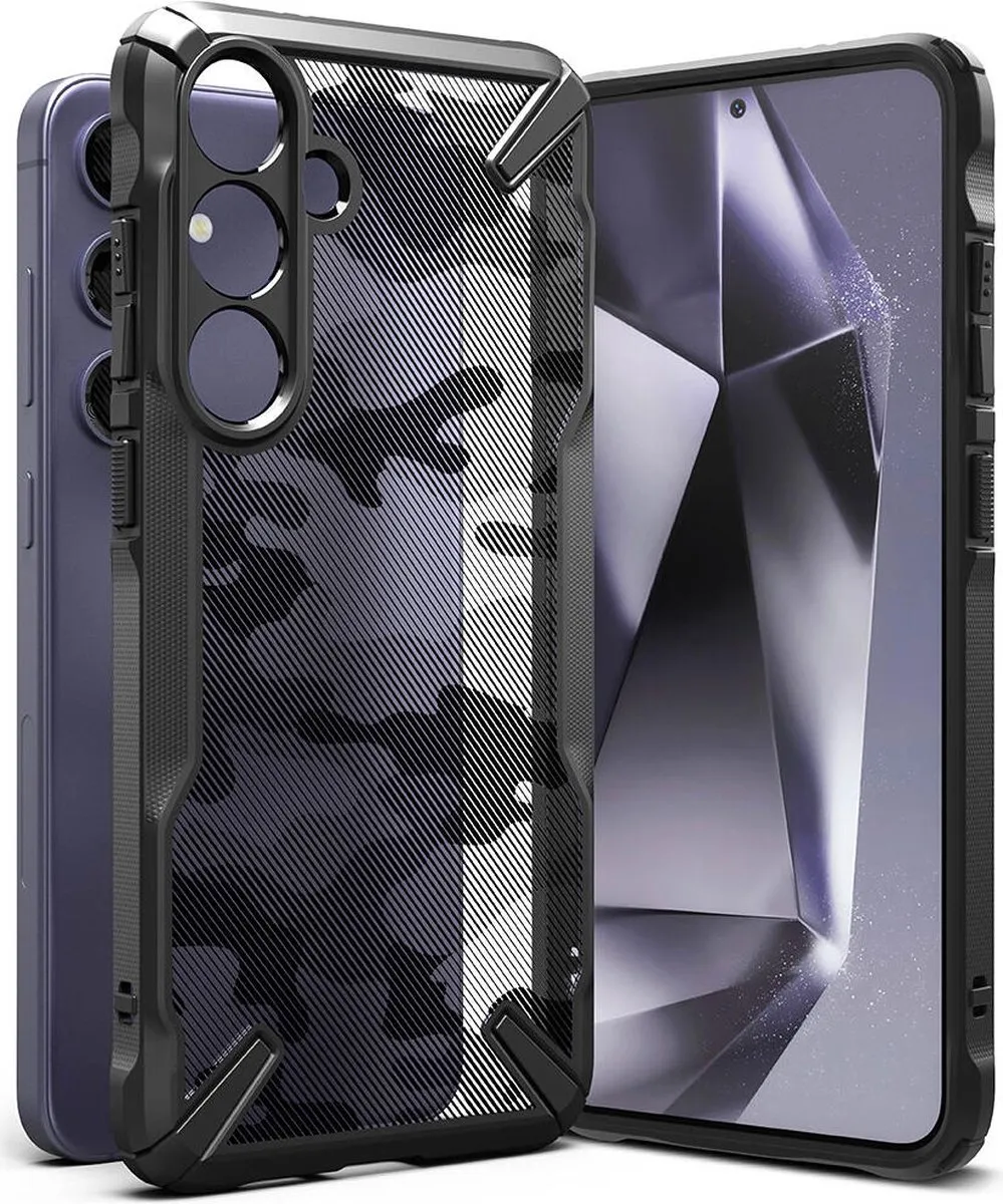 Ringke Fusion X Hoesje Samsung Galaxy S24 Plus - Camo Zwart