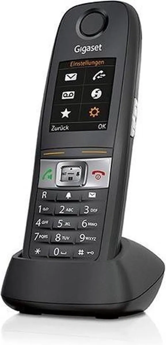 Gigaset E630HX - Universele handset - IP-telefoon voor verbinding met uw basisstation of router - Robuuste telefoon ideaal voor bouw en werkplaatsen - zwart