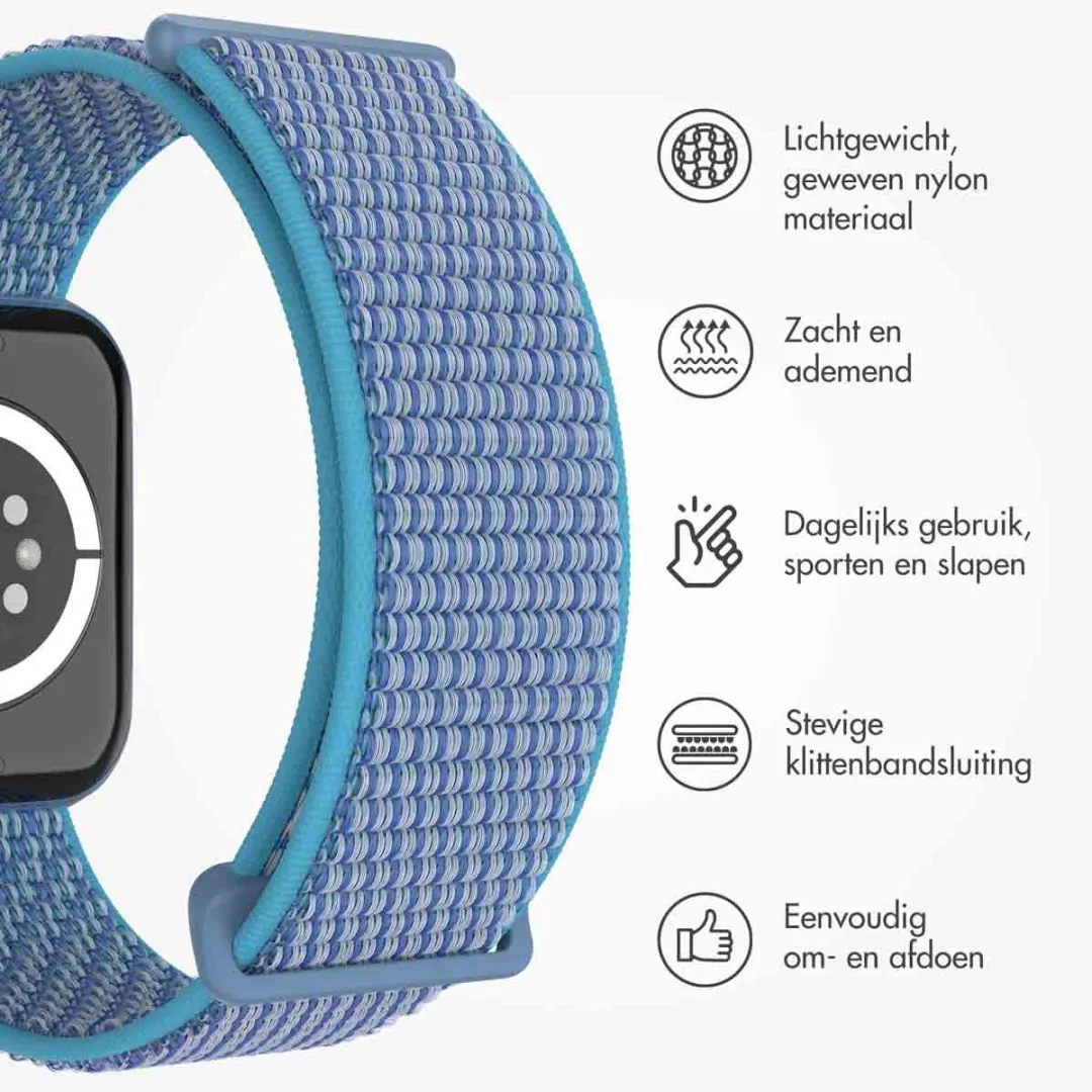 Imoshion Nylon Bandje Apple Watch 44-49mm - Blauw